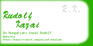 rudolf kazai business card